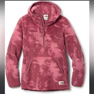 Pink Tie Dye like Sherpa half zip hoodie! Never worn, new wit tag! NWT